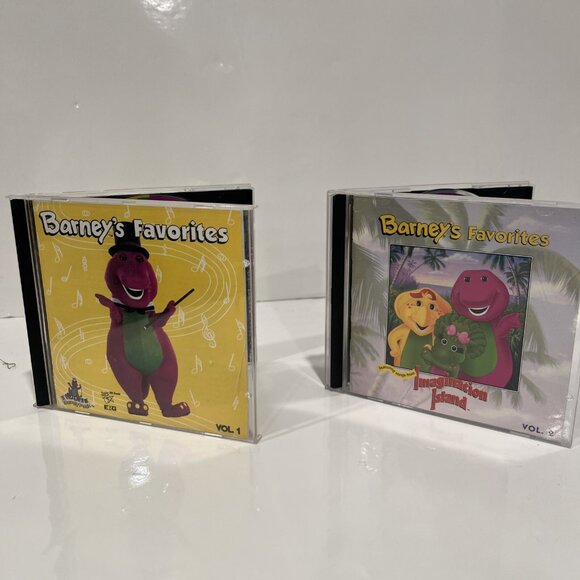 Barney's Favorites Vols 1 And 2 CDs 1994 Lyric Booklet Included Music Kids Songs - Picture 1 of 3